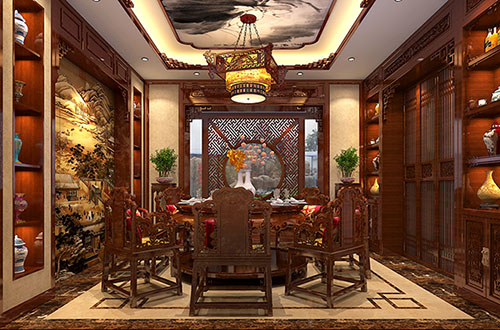 谢岗镇温馨雅致的古典中式家庭装修设计效果图